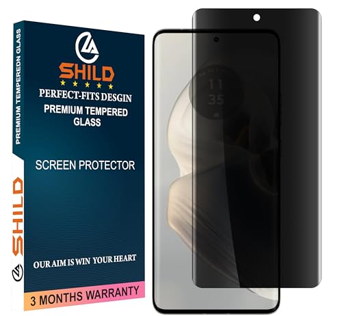 Image of SHILD� Privacy Tempered Glass For Moto Edge 50 Pro 5G | Support Fingerprint Unlock Anti-Spy Screen Protector Guard For Edge 50 Pro Full Screen Coverage /Hd /Easy Installation