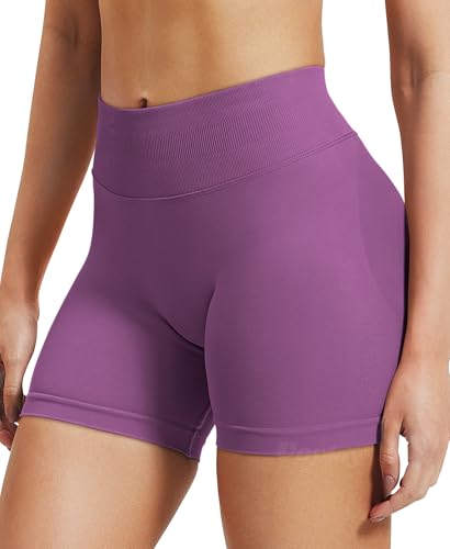 Image of VOYJOY Women Workout Impact Shorts 2.5 inch / 3.6 inch / 4.5 inch / 6 inch Scrunch Butt Booty | Tummy Control, High Waisted, Bike Short, Gentle Compression, for Women