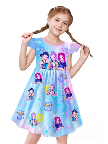 Kids Girls Casual Dress Novetly Cute Dresses Merch 4-12Years2