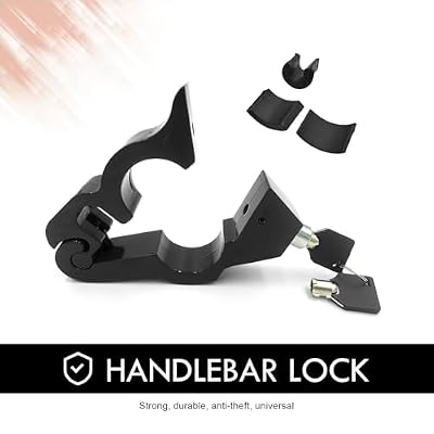 1 PC Motorcycle Grip Brake Lock, 5-5/16 x 2-3/16 x 15/16 Alloy Anti-Theft Throttle Lock, Replacement Modification Accessories, Suitable for Motorcycles, Scooters, Bicycles, ATVs (Black)