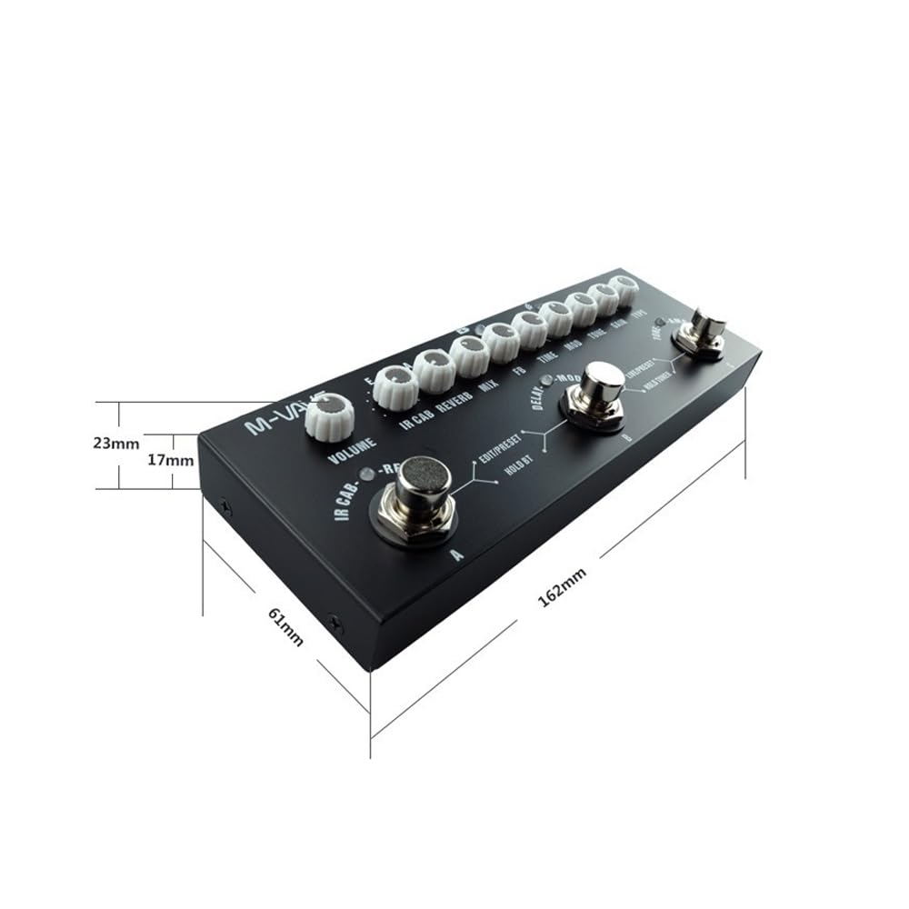 Gitarreneffektprozessor mit IR-Ladefunktion, Multieffektpedal mit Delay, Reverb, Chorus, Distortion, Overdrive