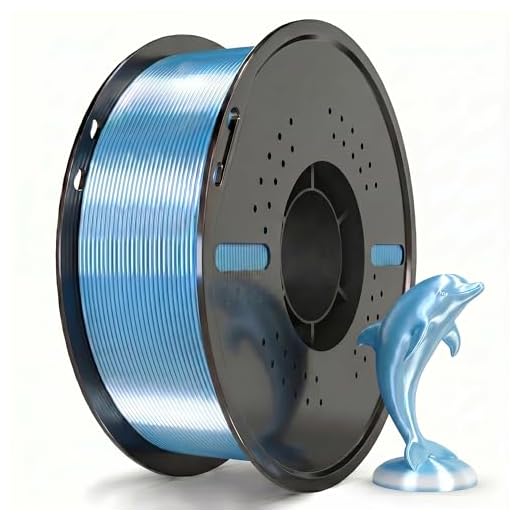 Miailuy Silk Filament PLA 1.75mm Silk 3D Printer Filament, Silk 1kg Spool (2.2lbs), Dimensional Accuracy +/- 0.02 mm, Fit Most FDM Printer (Iceblue)