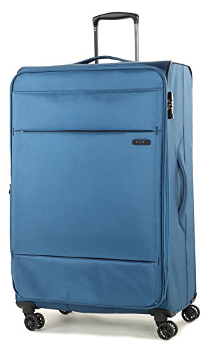 Rock 55cm Deluxe-Lite Super Lightweight 8 Wheel Spinner Luggage Teal Small