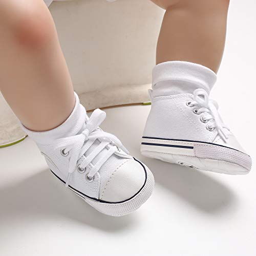 Meckior Save Beautiful Baby Girls Boys Canvas Sneakers Soft Sole High-Top Ankle Infant First Walkers Crib Shoes #TOP2