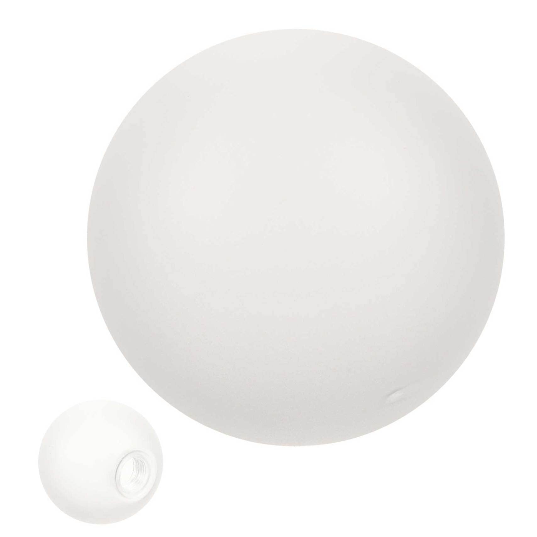 BESTonZON Glass Globe Lamp Shade Replacement Suitable for G9 Socket with Rounded Edges Lightweight Decorative White Glass Round Shade Simple Delicate Style Bar Study Lighting