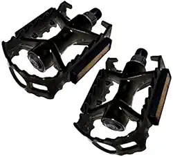 PEDAL P/BICICLETA DE ALUMÍNIO PRETO ROSCA GROSSA 9/16 BIKE