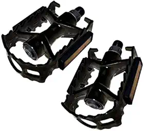 PEDAL P/BICICLETA DE ALUMÍNIO PRETO ROSCA GROSSA 9/16 BIKE
