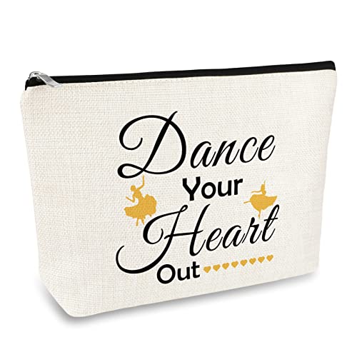 Dancer Dance Teacher Gifts Makeup Bag Dancing Lover Gift for Women Girls Cosmetic Bag Dancing Student Graduation Gift Dancer Appreciation Gift Dance Teams Mom Coach Present Travel Toiletry Bags