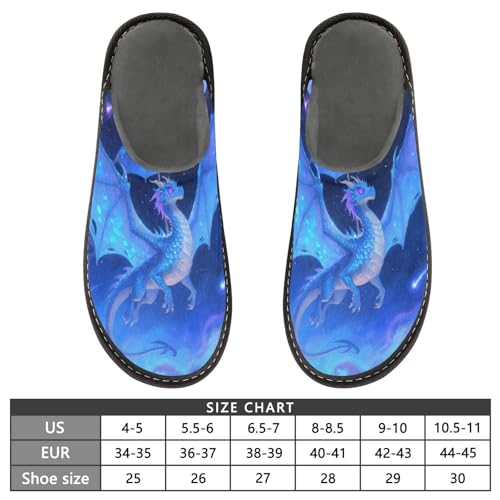 Slippers for Women Dragon Flying under Umbrella Soft Fuzzy Women's Slippers Indoor and Outdoor Shoes3