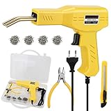 Kunststoff Schweißgerät 50w Auto Stoßstange Reparatur Set Kunststoff Reparaturset, Heißhefter Kunststoffschweißmaschine Mit 200pcs Schweißnagel, Zange und Allzweckmesser (Gelb)
