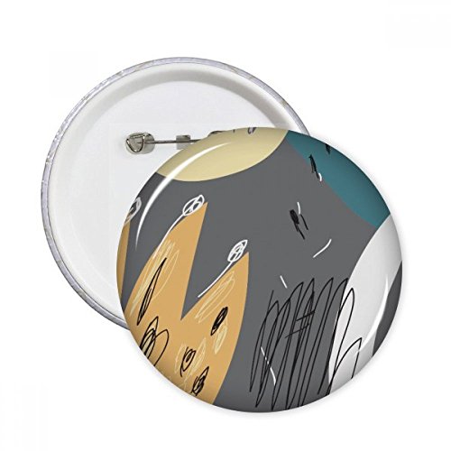 Pins rond motif plantes DIYthinker décoration quotidienne pour vêtement et paquet cadeau chic