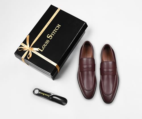 Image of LOUIS STITCH Loafers Formal Shoes for Men | Slip-On Moccasins | Ideal for Business, Casual, Parties (RGMC S)