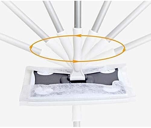 Professional Microfiber Flat Mop for Hardwood & Laminate Floors, Easy Wringing Twist Mop, Synthetic Cloth Head, Commercial Cleaning Sweeper Broom