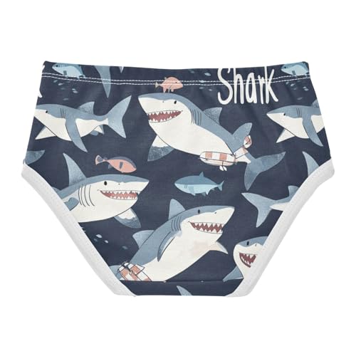 Wusikd Sharks Girls' Underwear Cotton Beach Girls Briefs Soft Toddler Underwear 2T2