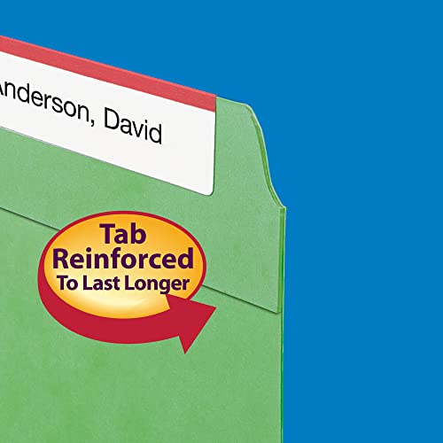 Smead Fastener File Folder, 2 Fasteners, Reinforced 1/3-Cut Tab, Letter Size, Assorted Colors, 50 Per Box (11975) #TOP2