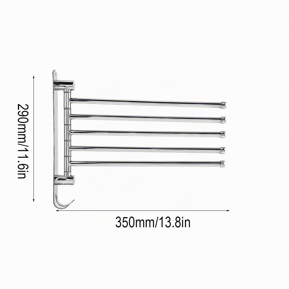 Cocoarm Porte-Serviettes Mural Acier INOX 2/3/4/5 Tiges