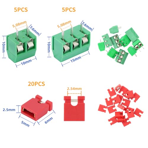 Image of 54 Pcs Double Sided PCB Perf Board Kit in 5 Sizes Perfboard Compatible with for Arduino DIY Soldering Circuit Protoboard