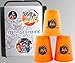 Flash Cups 1015 - Speed Stacking: FlashCups (12Stk. Neonorange) Lunchbox+DVD