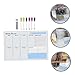 SEWACC 1set Acrylic Dry Erase Board for Desk Memo Board Markers Multi-Functional Planning Tool for-do Lists and Reminders and Reusable Writing