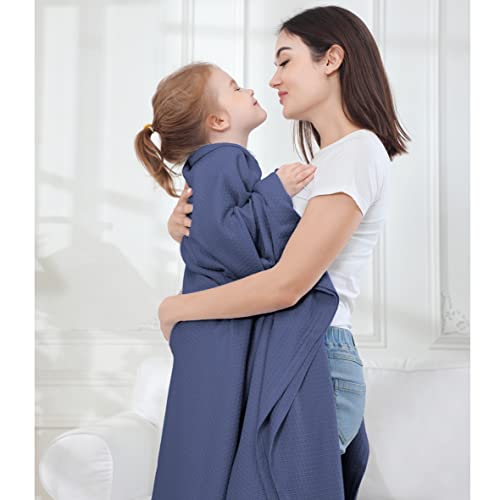 VHOME Sommerdecke - Bambus Decke für Erwachsene Kinder, Leichte Atmungsaktive Kühldecken kann Körper kühl halten für Bett Sofa und überall Marine 150x200cm
