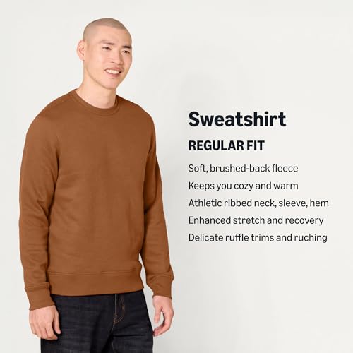 Image of Amazon Essentials Men's Crewneck Fleece Sweatshirt with Ribbing (Available in Big & Tall)
