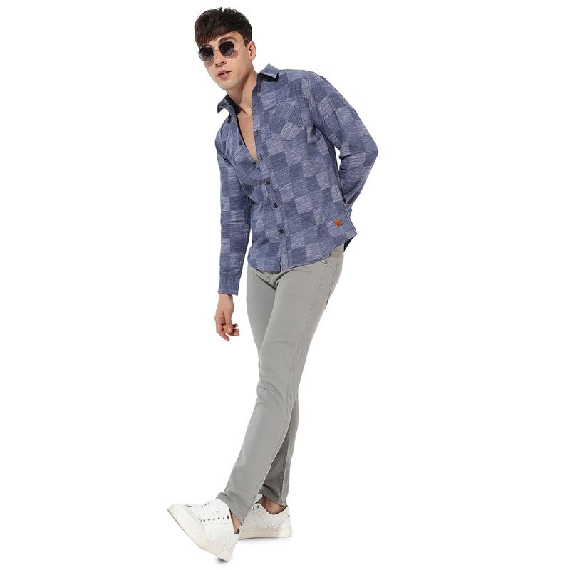 Image of CAHOOT Men's Shirt for Casual Wear | Spread Collar | Short Sleeve | Regular Fit | Button Closure | Shirt Crafted with Comfort Fit for Casual Wear