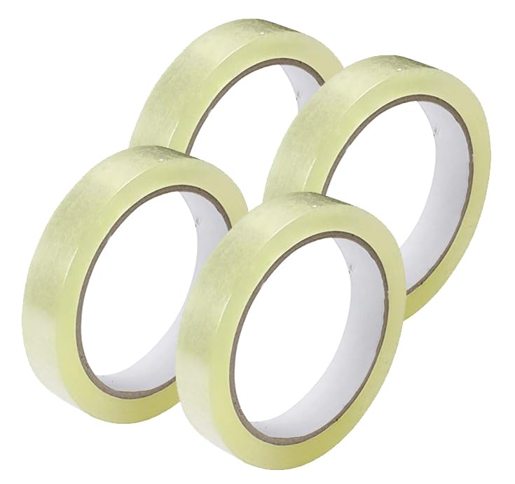 Orion Stationery Clear Packing Cellotape, 24mm (1") x 25M per roll, Gift Wrap Clear Tape for Christmas and Birthdays, Crafts, Packaging Cello Tape, Parcel Tape - 4 Rolls
