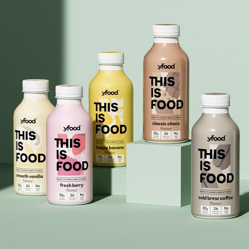 yfood Tasterpack, tasty meal replacement, THIS IS FOOD drink, 34g protein, 26 vitamins and minerals, 5 flavour Tasterpack (5 x 500ml)