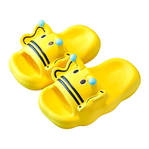 Genérico Chica Dorado Punta Puntiaguda para niños, niños y niñas, ropa de verano interior y exterior, zapatillas Cool Pantuflas Negro Niña, amarillo, 25.5 EU