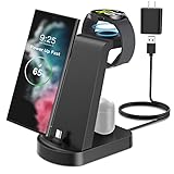 Charging Station for Samsung Multiple Devices, 3 in 1 Fast Charger Station, Wireless Charger for Sam