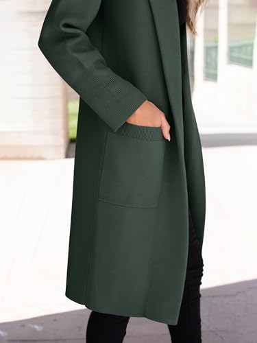 Image of ANRABESS Womens Cardigan Sweater 2026 Fall Outfits Knitted Lapel Long Coats Coatigans