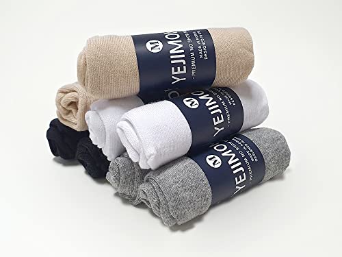 Image of YEJIMONG Cotton No Show Socks for Women, 8 Pairs, Sizes 5-10