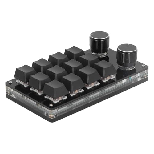 Teclado mecánico programable de 12 teclas con doble perilla y switches rojos para OS X 2
