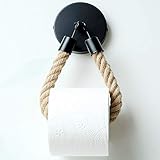 Nautical Retro Hand Towel Ring Rope Toilet Paper Holder Wall Mounted for Farmhouse Beach Bathroom Accessory