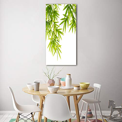 Tableaux pour la mur en plexiglas de luxe avec feuilles de bambou
