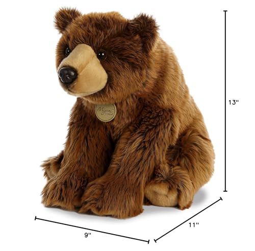 Aurora(r) Realistic Miyoni(r) Grizzly Stuffed Animal - Lifelike Detail - Cherished Companionship - Brown 15 Inches - Image 5