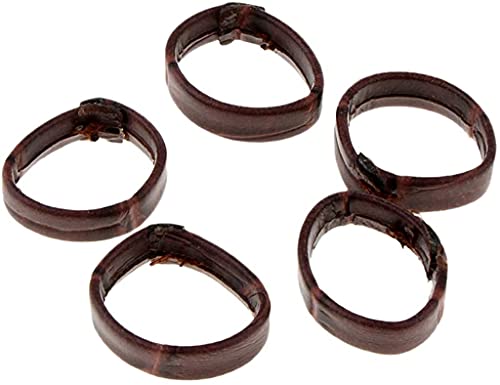 5 piezas/pieza pu cuero lazo reloj banda retenedor anillo guardián reemplazar piezas ― 24mm marrón oscuro ― 20mm marrón oscuro bonito diseño