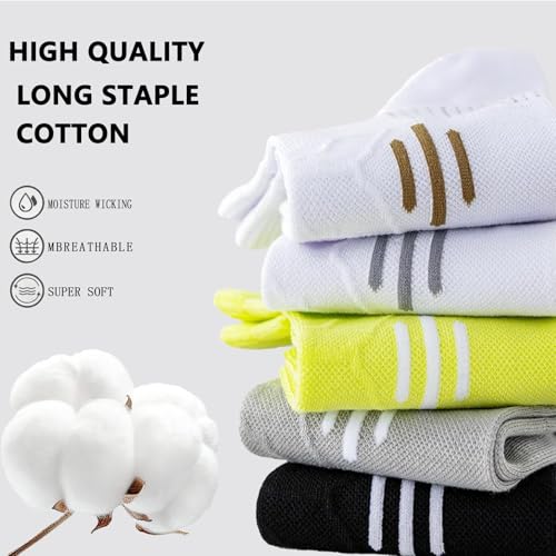 Women's Ankle Running Socks- Athletic Low Cut Anti-blister Moisture Wicking Cotton Socks 5 Pairs2