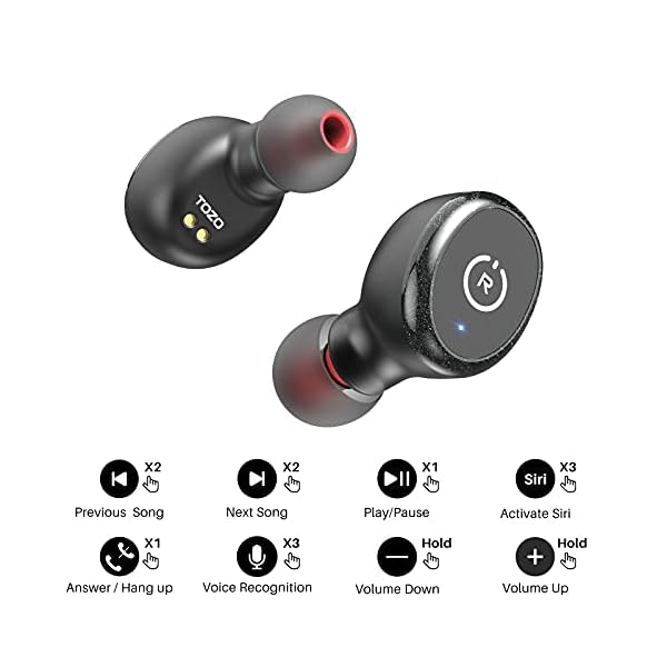 TOZO-T10-Bluetooth-50-Wireless-Earbuds-with-Wireless-Charging-Case-IPX8-Waterproof-Stereo-Headphones-in-Ear-Built-in-Mic-Headset-Premium-Sound-with-Deep-Bass-for-Sport-Black TOZO T10 Bluetooth 5.3 Wireless Earbuds with Wireless Charging Case IPX8 Waterproof Stereo Headphones in Ear Built in Mic Headset Premium Sound with Deep Bass for Sport Black