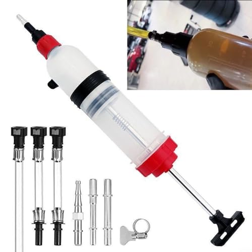 Alanmoship Bomba manual de extracción de aceite de 1500 ml para transferencia de líquido de combustible del motor de freno, inyector extractor de doble función con escala graduada para reparación de