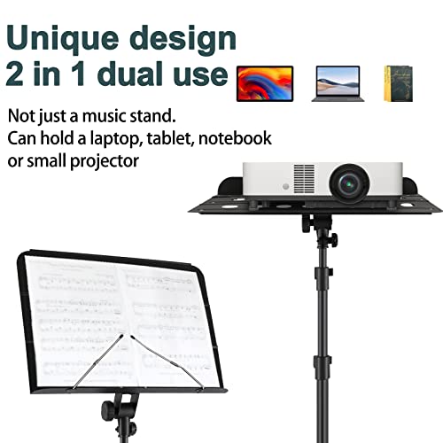 Eastrock Sheet Music Stand Professional With Portable Bag Widened Panel, Thickened Pipe Wall, Lengthened Height Lifting Music Stand, Adjustable Folding Plate Metal, With Phone Holder #TOP3