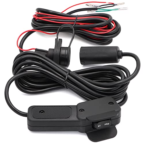 Taukealugs Winch Hand Remote Controller with Ergonomic Grip and Control Socket Assembly for ATV UTV Winch