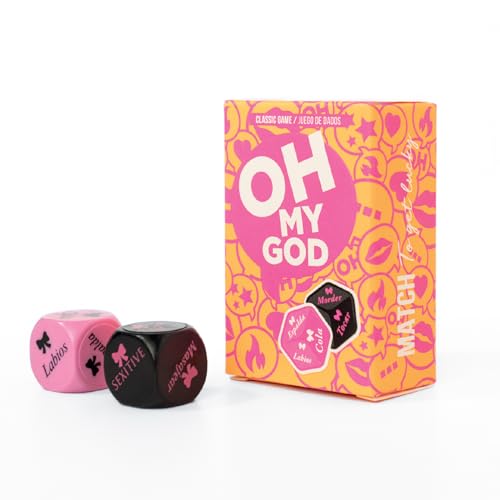 Sexitive OH MY GOD – Juego de Dados Sexuales para Adultos | Juego Erótico y Divertido para Parejas | Set de 2 Dados Íntimos, Juego de Mesa para Adultos y Regalo Original para Parejas