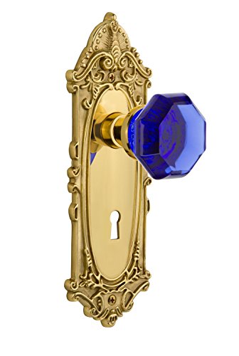 Up To 60% OFF Nostalgic Warehouse 724070 Victorian Plate with Keyhole Double Dummy Waldorf Cobalt Door Knob in Unlaquered Brass