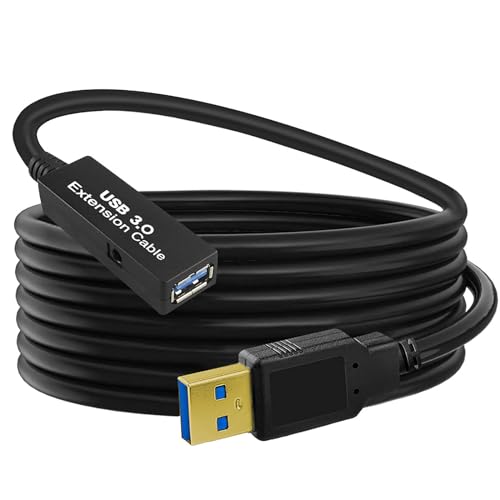 25Feet Active USB 3.0 extension cable,Long USB Extension Cord A-Male A-Female,With Expansion Chipset...