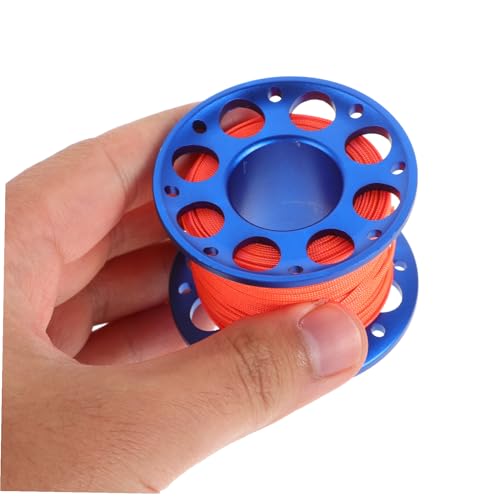 Carrete de buceo de aluminio resistente y ligero color azul para surf 3