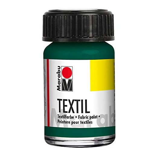 Marabu- Tarro Textil, Color Verde Oscuro, 15 ml (Paquete de 1) (171639068)