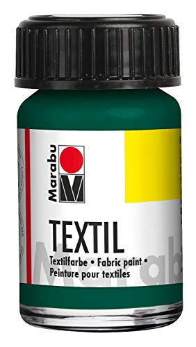 Marabu Textil Tarro Pintura para Tela, Verde Oscuro, 15 ml