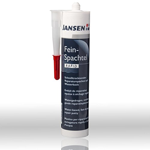 Preisvergleich Produktbild JANSEN Acryl Feinspachtel Rapid 600g-Kartusche Schnellspachtel Reparaturspachtel