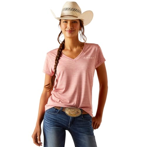 ARIAT Women's Laguna Logo Top, Dusty Rose, XX-Large